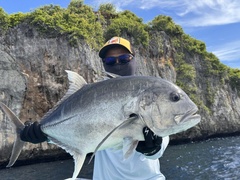 Schooling giant trevally
